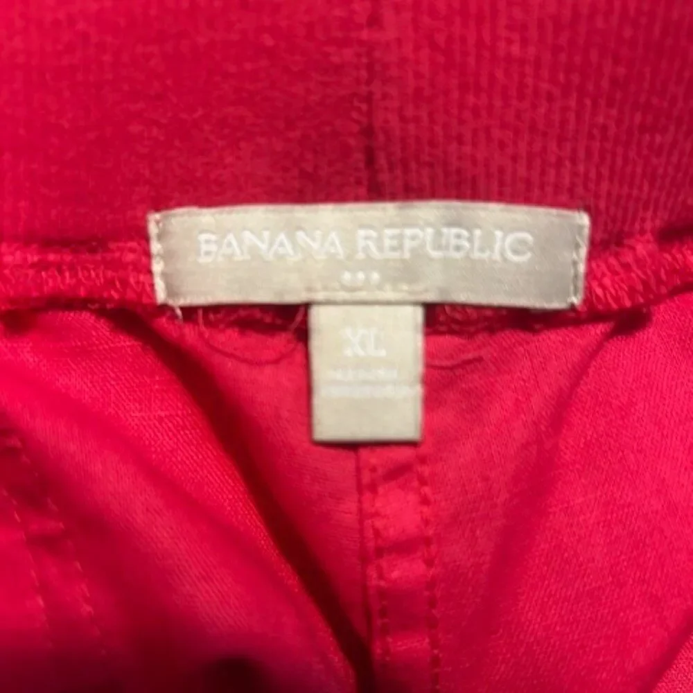 Banana Republic Passion Pink Linen blend cuffed crop pants, size XL